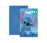 Procos Invitaciones Stitch & Angel – 6 invitaciones y sobres