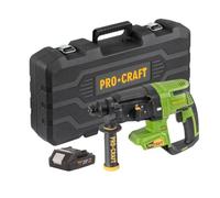 Procraft PHA40bb-c - Taladro percutor inalámbrico (20 V, 2,6 J | 1 batería de 2,0 Ah, maletín, sin cargador