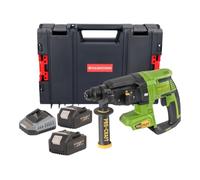 Procraft PHA40bb - Taladro percutor inalámbrico (20 V, 2,6 J | 2 baterías de 4,0 Ah, cargador, RHINO Toolcase