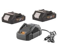 Procraft Starter Pack 20 V 20/2,4 A Cargador + 2x 20/2 A Batería 2,0 Ah