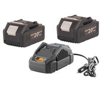 Procraft Starter Pack 20 V 20/2,4 A Cargador + 2x 20/4 Batería 4,0 Ah