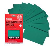 ProDec 10 Hojas Lijado Surtidas, Óxido Aluminio, Múltiples Usos, 9"x5.5", Compatible Lijadoras