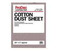 ProDec Contractor 24ft x 3ft Sábana de algodón para la escalera para la decoración, protector de alfombra, paño lavable, protector de pintura, hojas de polvo de alta resistencia para los muebles