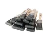 ProDec Decorator's Dozen 12 Piece Synthetic Paint Brush Set for a Smooth Finish Painting with Emulsion, Gloss, Satin Paints on Walls, Ceilings, Wood, Metal - 2X 1, 5X 1.5, 4X 2, 1x 3 Pulgadas