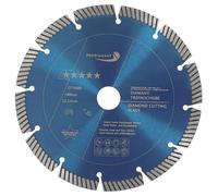 PRODIAMANT Fastcut Disco de corte diamantado de alta velocidad 180 mm x 22,23 mm para materiales de construcción muy duros como el ladrillo silicocalcáreo