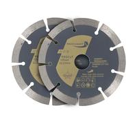 PRODIAMANT juego de 2 discos diamantados universales de 125 x 22,2 mm para hormigón, piedra, ladrillos Disco diamantado de 125 mm segmento de 10 mm