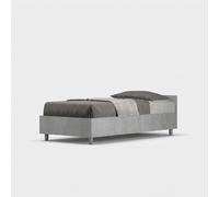 Produce Shop Cama individual 80 x 190 cm moderna sin somier gris cemento Nuamo