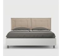 Produce Shop Egos Annalisa - Cama de matrimonio de 160 x 190 cm, de madera, con cojines, color beige