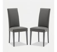 Produce Shop Julia - Juego de 2 sillas de comedor de piel sintética
