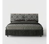 Produce Shop Mados - Cama de matrimonio con canapé, 160 x 190 cm, tejido de ágata, color gris oscuro