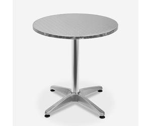Produce Shop Mesa con Tablero Plegable Redonda de 70cm de Acero para Bar bistró al Aire Libre Skladan