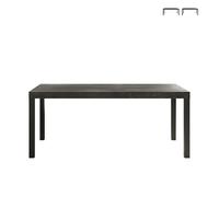 Produce Shop Mesa de comedor cocina moderna 190 x 90 cm madera patas de hierro Monsul - Gris