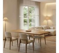 Produce Shop Mesa extensible de roble y cristal comedor 160/240x90 Forest - Roble
