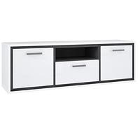 Produce Shop Mueble para TV moderno blanco brillante y gris 158 x 52 Rigmor