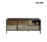 Produce Shop Mueble TV salón diseño moderno 2 puertas 1 cajón 156 x 40 x 64 cm Saban - Beige