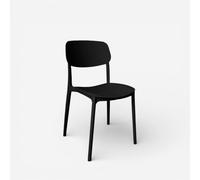 Produce Shop Rivena - Juego de 30 sillas modernas de polipropileno para eventos de salón y jardín, color negro