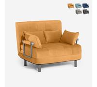 Produce Shop Sillón Cama Plegable Compacto de Terciopelo Deborah Twin Lux - Beige