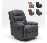 Produce Shop Sillón Mecedora Reclinable con Reposapiés de Tejido Sofia - Gris