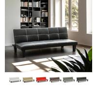 Produce Shop Sofá Cama 3 plazas Cuero Polipiel Topazio Pronto letto - Negro