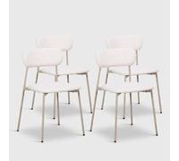 ProduceShop - 4 sillas de cocina modernas con asiento acolchado Inka YES Pigeon gray