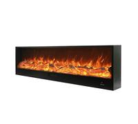 ProduceShop - Amiata Chimenea eléctrica de encastre en pared de 180cm con llama LED de 1500W