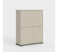 ProduceShop - Aparador alto 4 puertas para sala cocina ahorrador de espacio 90x35x120 Lumina Beige