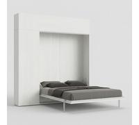ProduceShop - Cama abatible doble 160x190cm con columna y armarios Kentaro Ash
