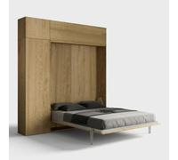 ProduceShop - Cama abatible doble 160x190cm con columna y armarios Kentaro Natural