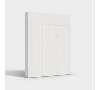 ProduceShop - Cama abatible francesa con columna y estantes blancos Kentaro