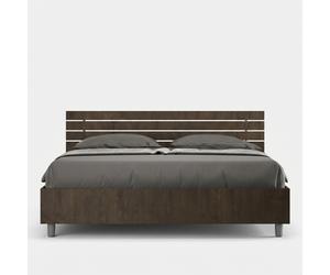 ProduceShop - Cama contenedor doble 160x190cm en madera de nogal Ankel Nod Noix