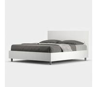 ProduceShop - Cama doble francesa 140x190 cabecero recto madera blanca Demas