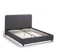ProduceShop - Cama francesa cuadrada y media en tela con malla 120x190 Zurich Gray