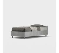 Produce Shop Cama individual 80 x 190 cm moderna sin somier gris cemento Nuamo