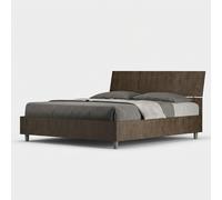 ProduceShop - Cama matrimonio madera nogal 160x190cm cabecero inclinado lamas Demas I Noix