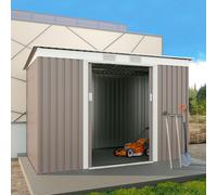ProduceShop - Caseta de chapa galvanizada gris cobertizo Porto Cervo 261x181x176cm