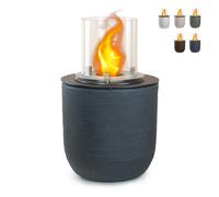 Chimenea de Bioetanol brasero de Jardín Para interior y exterior RAFFAELLO Hierro Fundido Gris D.35 X H55