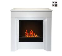 ProduceShop - Chimenea de bioetanol de suelo 96x35x96h marco diseño moderno Bellini White