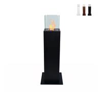 ProduceShop - Chimenea de bioetanol de suelo jardín exterior diseño de columna Capri 70 Black