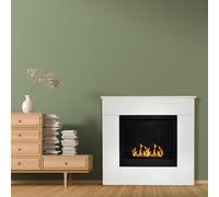 ProduceShop - Chimenea de bioetanol de suelo marco de madera blanco 96x35x90h Michelangelo
