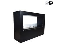 ProduceShop - Chimenea de bioetanol diseño para interior exterior 100 x 30 x 70 cm Giotto S Black