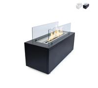 ProduceShop - Chimenea de bioetanol interior exterior de suelo 100 x 40 x 40 cm Caravaggio Black