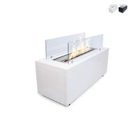 ProduceShop - Chimenea de bioetanol interior exterior de suelo 100 x 40 x 40 cm Caravaggio White