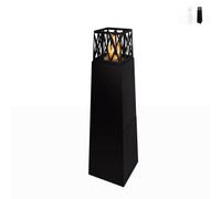 ProduceShop - Chimenea de bioetanol para jardín exterior diseño de columna Vulcano Black