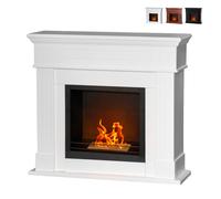 ProduceShop - Chimenea de piso de bioetanol para sala de estar biochimenea con marco Cambridge Eco White