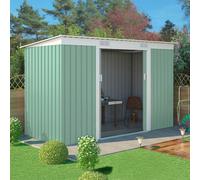 ProduceShop - Cobertizo de chapa galvanizada verde Caseta para herramientas de jardín Porto Cervo Nature 261x181x176cm