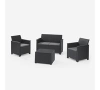 ProduceShop - Conjunto de jardín con cojines y mesa auxiliar Emma Lounge Set