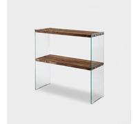 ProduceShop - Consola de madera maciza y vidrio templado Venedik
