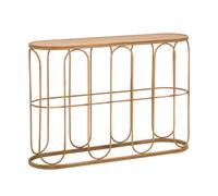 ProduceShop - Consola de metal estilo boho chic con superficie de ratán Samui