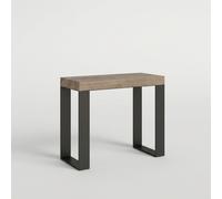 ProduceShop - Consola diseño moderno extensible 90 x 40 - 300 cm madera metal Tecno Oak