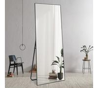 ProduceShop - Espejo grande 180x80cm vertical de pie o de pared negro moderno Hamstur-B